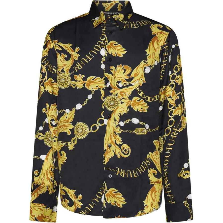 Мужская рубашка Versace (черная)