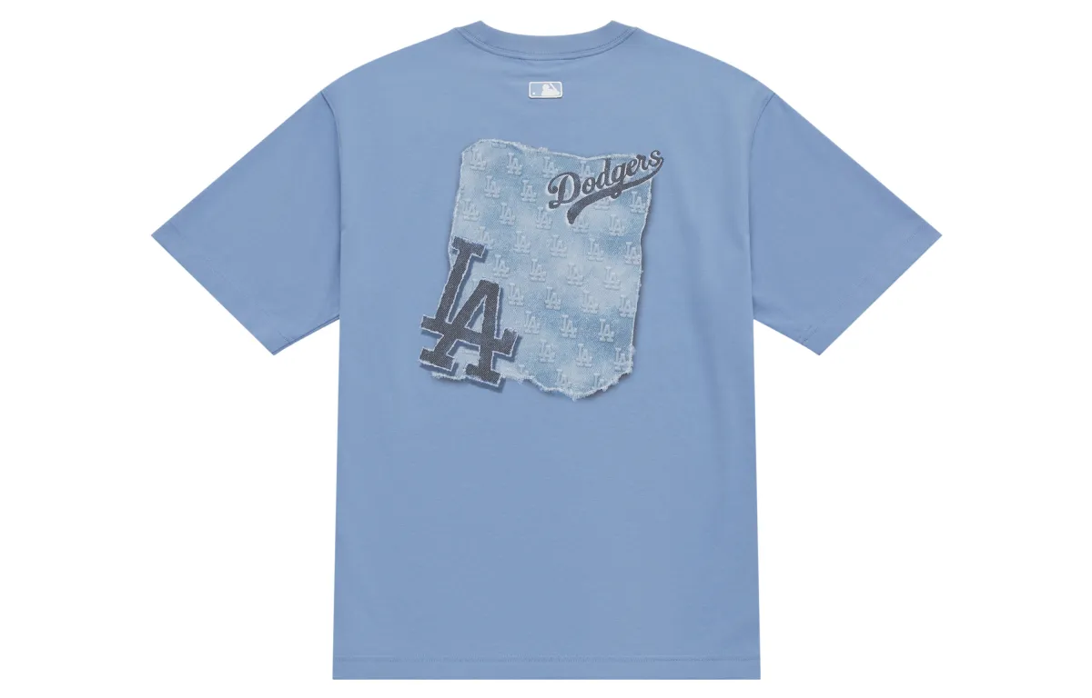 MLB MONOGRAM SS25 T Shirt Unisex Dark Sky Blue