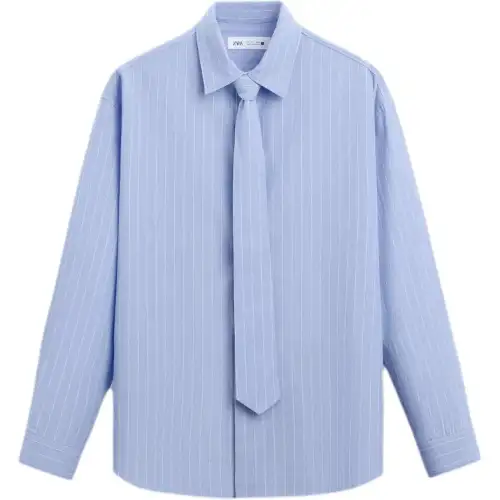 ZARA Tie, azure shirt, slim fit, men's style