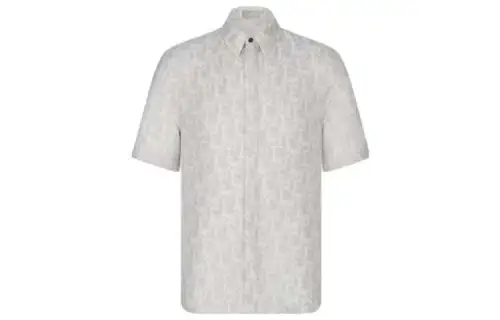 DIOR Shirts Men's Gray Lapel Moderate Other