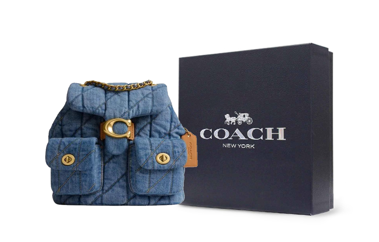 Женский рюкзак COACH Tabby 22 (синий)