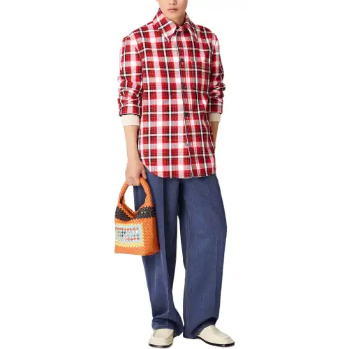 Bottega Veneta Check Patterned Overshirt