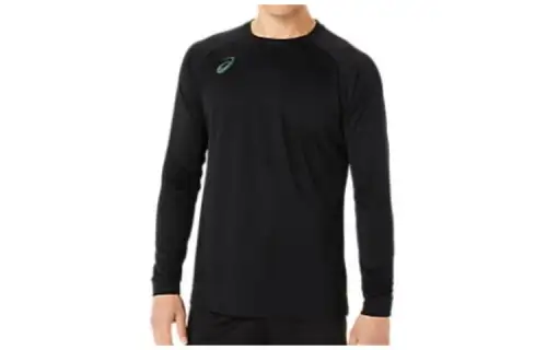 ASICS Sweatshirts Men's Black Crew Neck Moderate Other