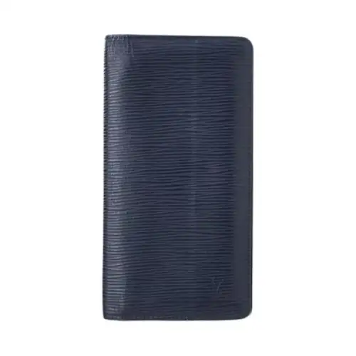 LOUIS VUITTON Brazza EPI Leather Wallet Unisex Blue