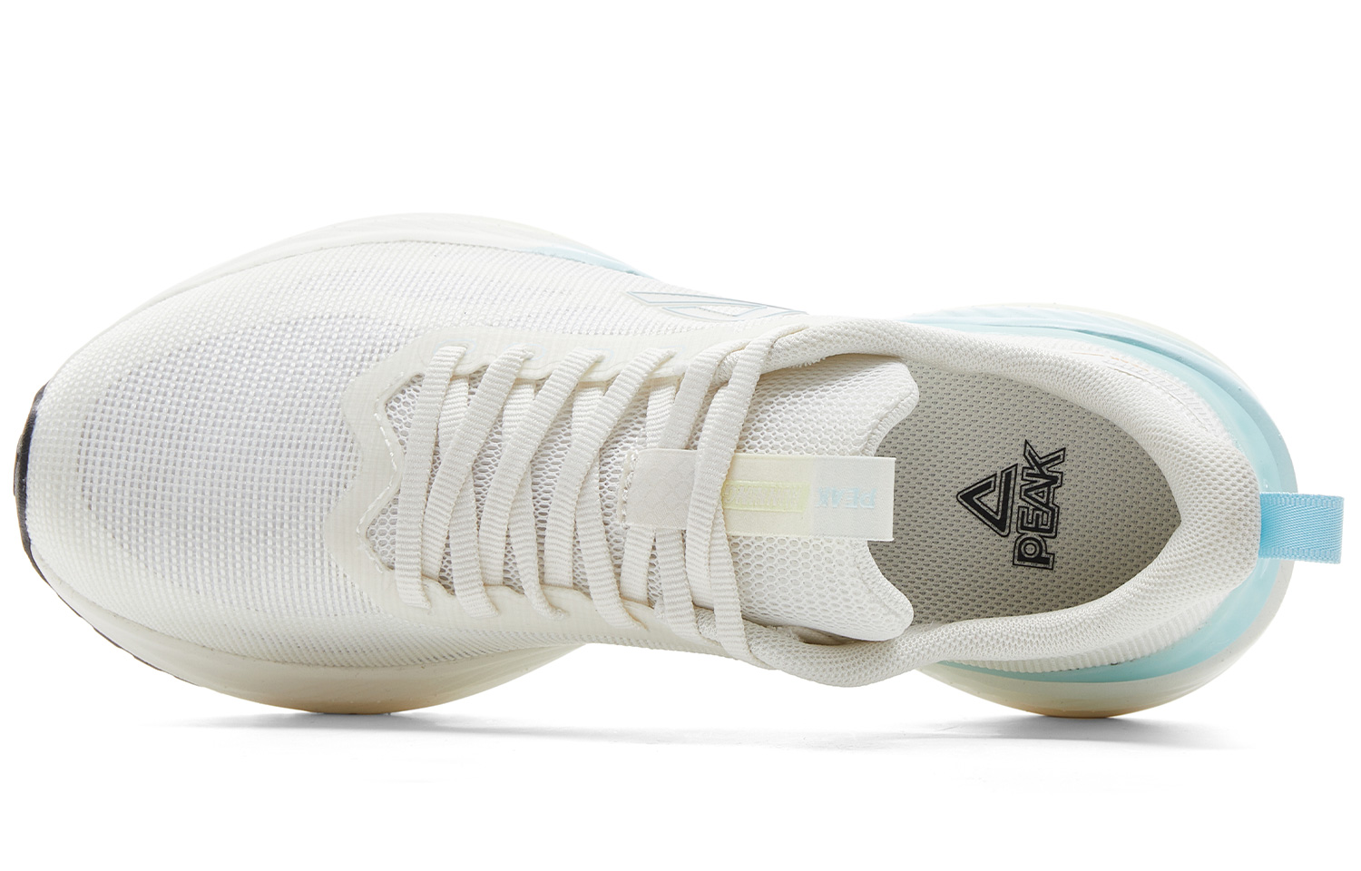 PEAK Lightweight Rebound Anti Rollover Low top Running Shoes Women’s Milk White Blue