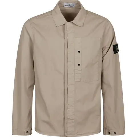 STONE ISLAND Compass Patch Long Sleeved Overshirt