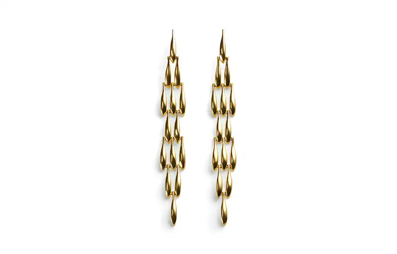 Bottega Veneta 925 Sterling Silver, 18K Gold Earrings Women's Gold