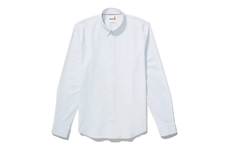 Timberland Shirts Men's Light Blue Pointed Collar Moderate Other