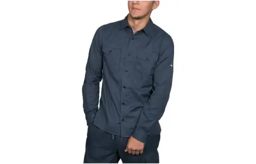 STONE ISLAND Shirts Men's Blue Pointed Collar Moderate Other