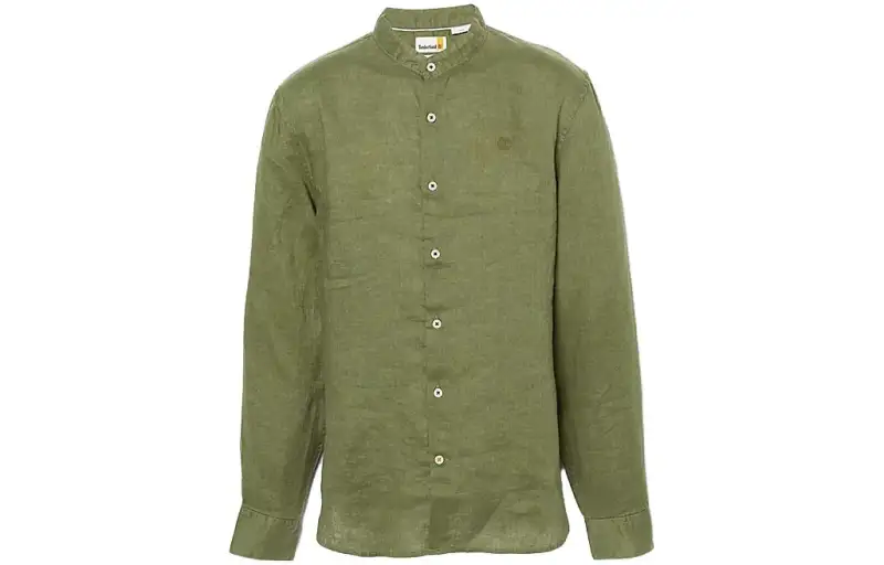 Timberland Shirts Men's Green Stand Collar Moderate Other