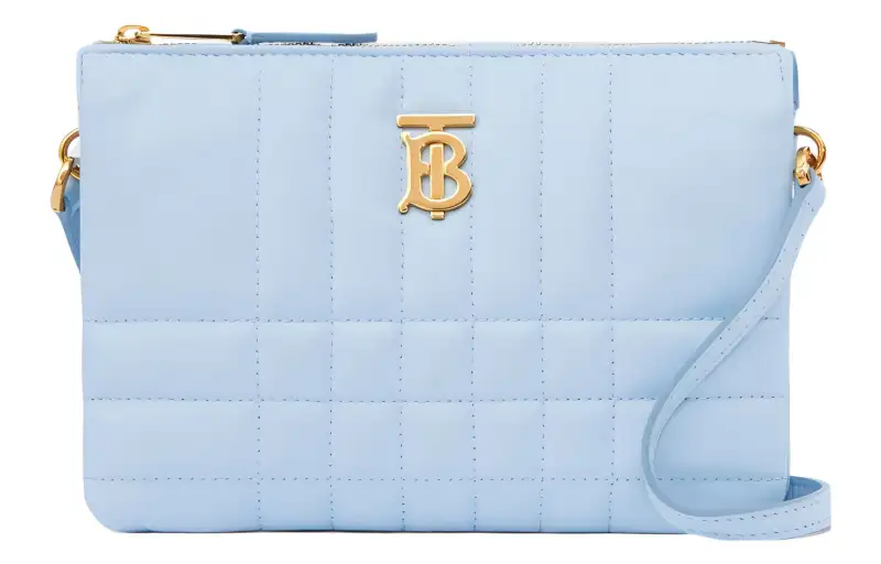 Burberry Lola Bag Lambskin Crossbody Bag, Shoulder Bag Women's Blue