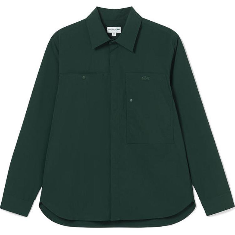 Мужская рубашка LACOSTE (темно-зеленая)