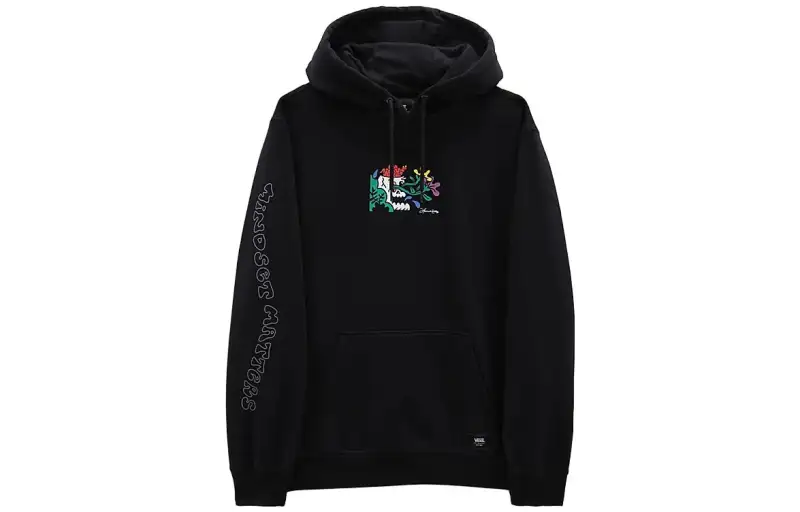 Vans Sweatshirts Unisex Black Hooded Moderate Regular