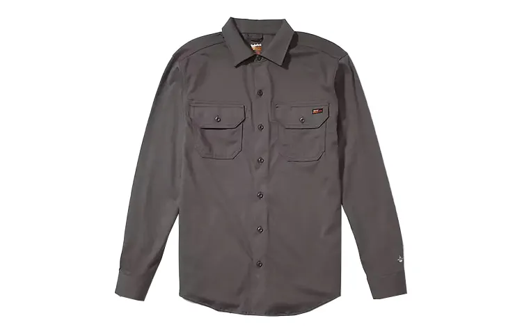 Timberland Shirts Men's Gray Pointed Collar Moderate Other