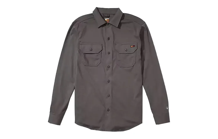 Timberland Shirts Men's Gray Pointed Collar Moderate Other