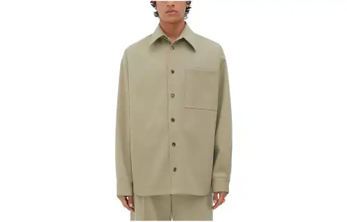 Bottega Veneta Shirts Men's Khaki Lapel Moderate Other