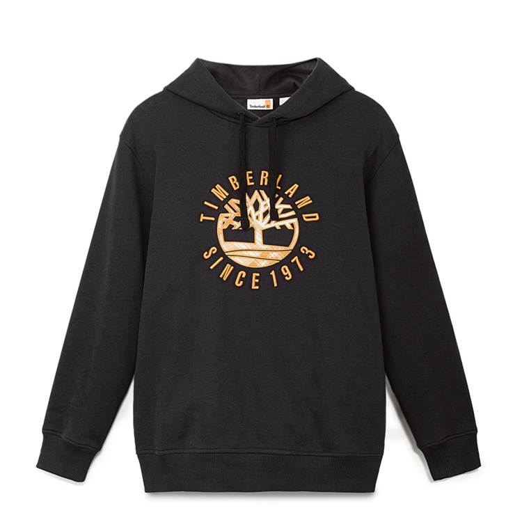 Мужское худи Timberland Fleece Hoodie (черное)