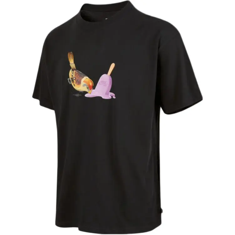 Nike T-Shirts Men's Black Crew Neck Moderate