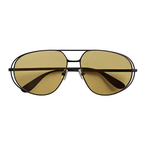 Bottega Veneta Brand Logo Metal Aviator Sunglasses Women's Black