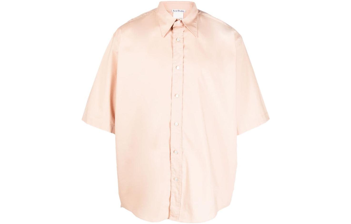 Мужская рубашка Acne Studios Solid Color Shirt (бежевая)