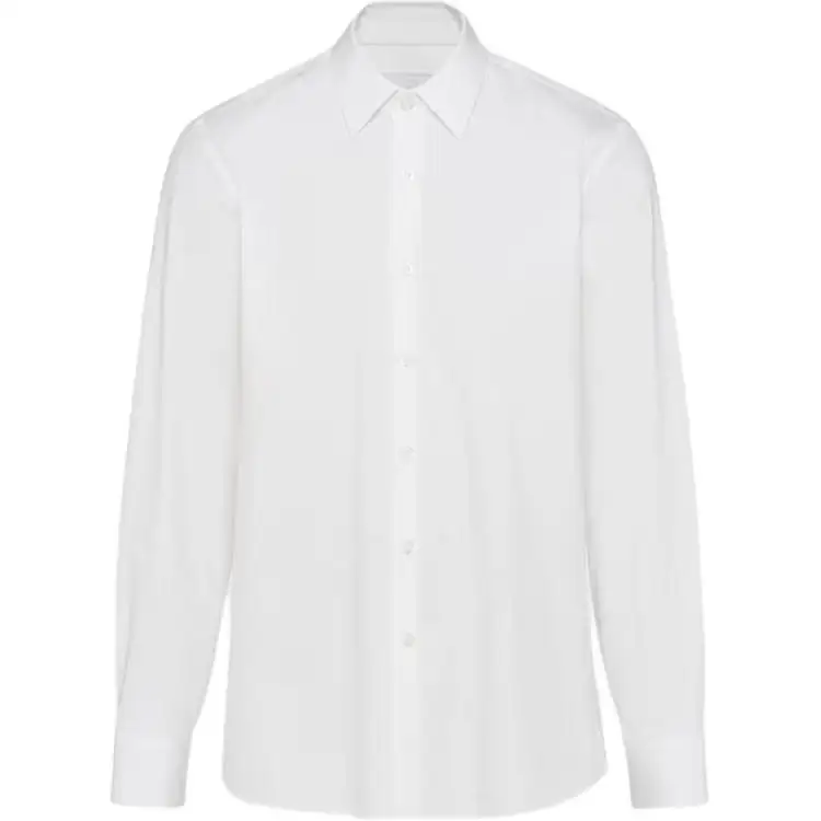 PRADA Shirts Men's White Lapel Moderate Other