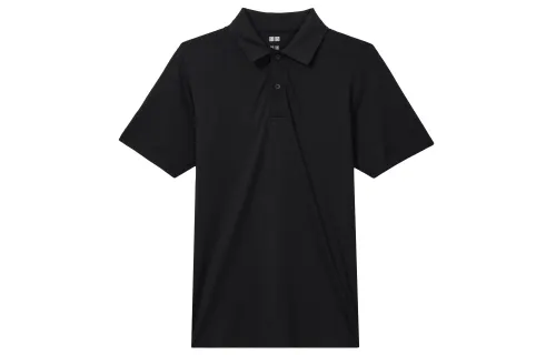 UNIQLO Polo Shirts Unisex Black Polo Collar Moderate Other