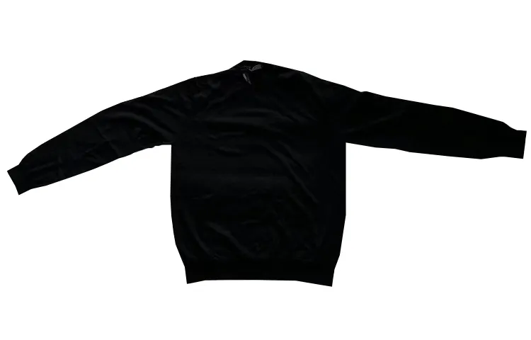 PRADA Sweatshirts Men's Black Crew Neck Moderate Regular