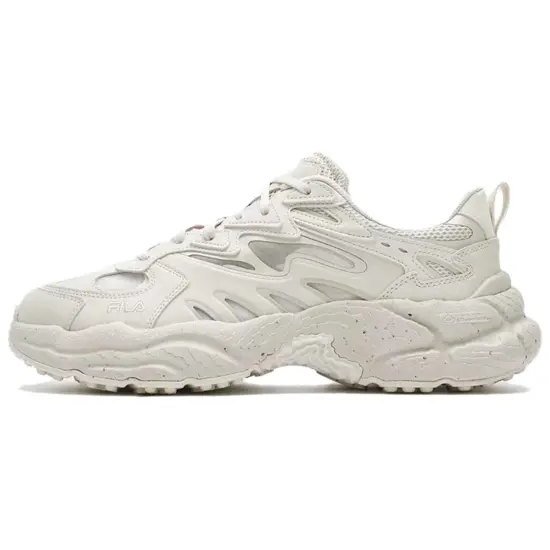 FILA Fern Cushioning Abrasion Resistant Support Low top Chunky Sneakers Men's White Gray