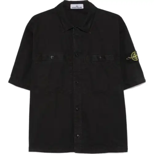 STONE ISLAND Compass Patch Short Sleeved Shirt