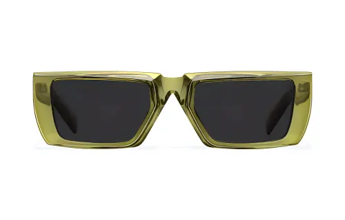PRADA Acetate Irregular Shape Sunglasses Men's Green