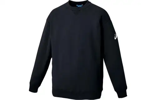 ASICS Sweatshirts Men's Black Crew Neck Moderate Other