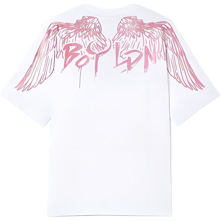 Boy London White short sleeve T-shirt with a round collar for men and women