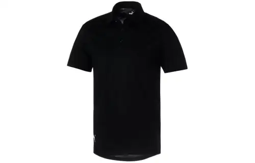 PUMA INFUSE Polo Shirts Men's Black Polo Collar Moderate Straight Fit