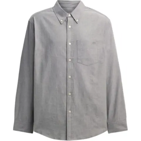 COACH Shirts Men's Gray Pointed Collar Moderate