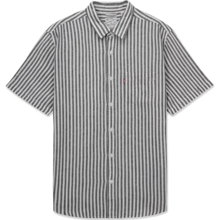 Levi's Shirts Men's Gray White Lapel Moderate Other