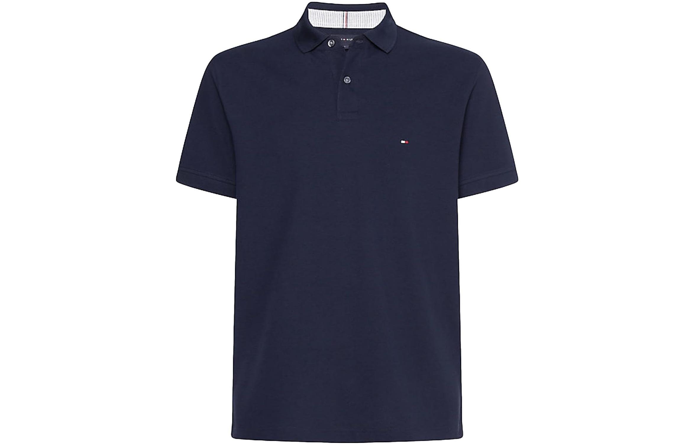 Tommy Hilfiger Tennis blue polo for leisure, American style, with short sleeve
