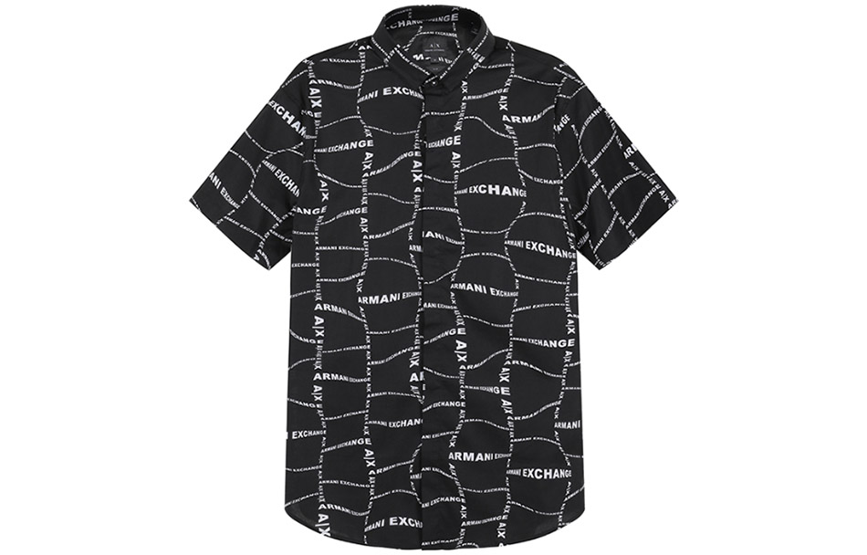 ARMANI EXCHANGE Armani, black shirt, with your logo imprint