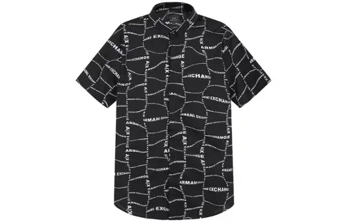 ARMANI EXCHANGE Black shirt, with your logo imprint