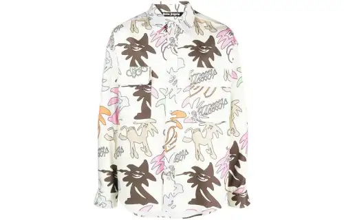 PALM ANGELS Palmity Allover Logo Overshirt
