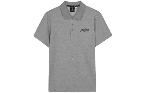 Skechers Polo Shirt Men's Medium Heather Gray