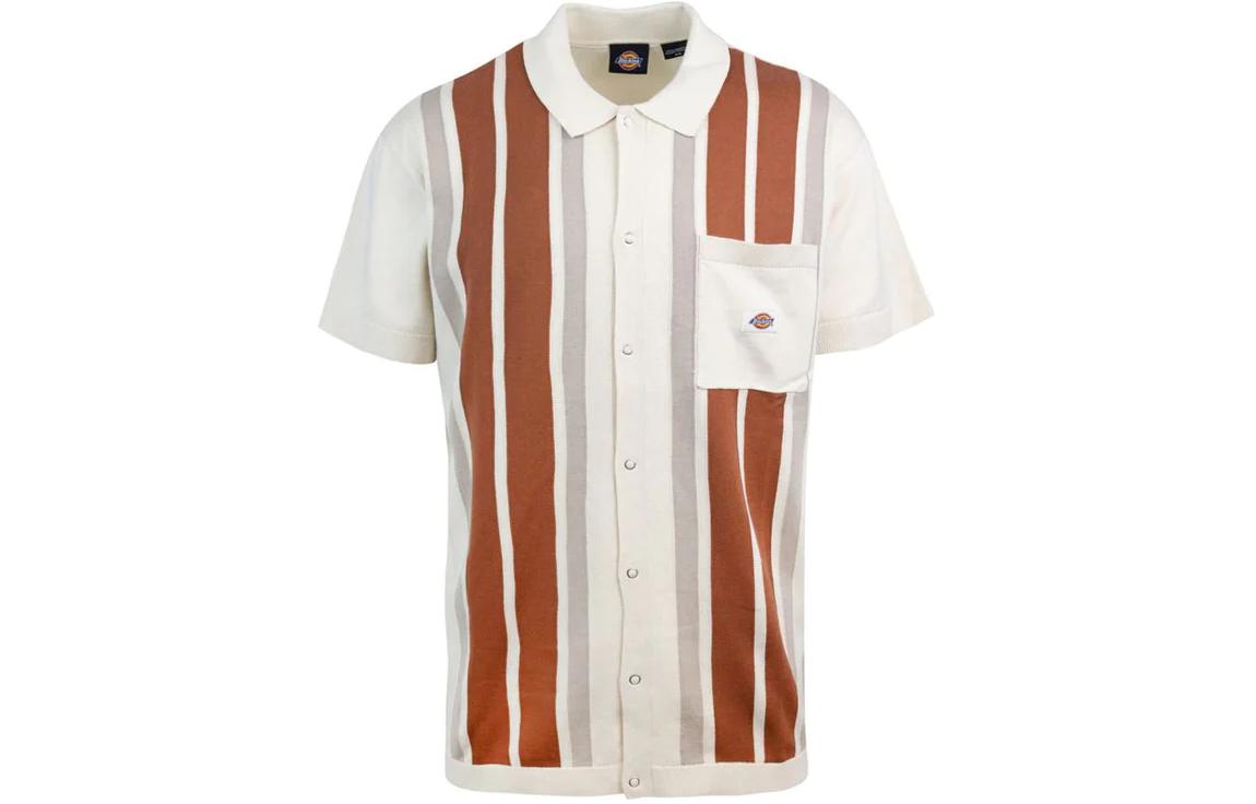 Dickies Polo Shirts Men's Beige Polo Collar Moderate Straight Fit