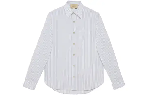 GUCCI Shirts Men's White Pointed Collar Moderate Other