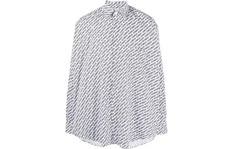Vetements Logo Printed Long-Sleeved Shirt