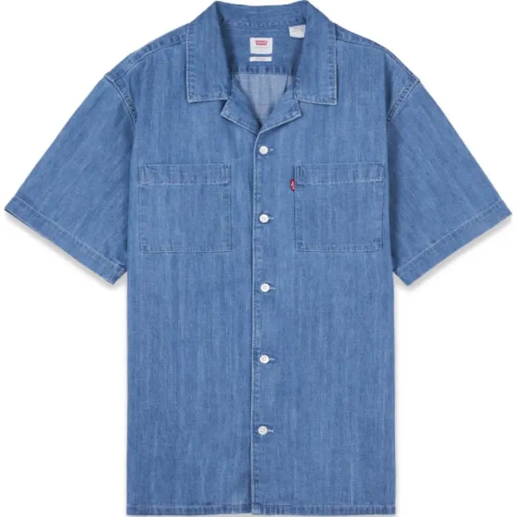 Levi's Shirts Men's Bright Blue Suit Collar Moderate Other