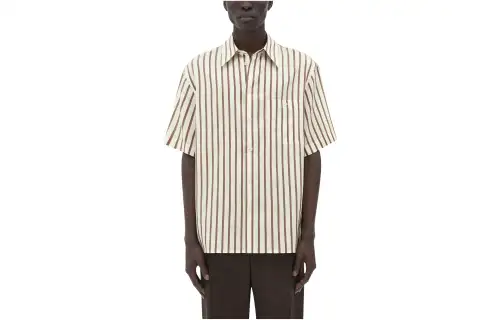 Bottega Veneta Shirts Men's Ecru Pointed Collar Moderate Other