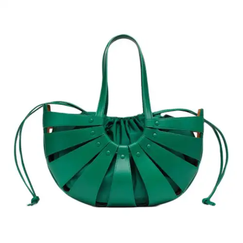 Bottega Veneta Cow Leather Handbag Women's Racing Green