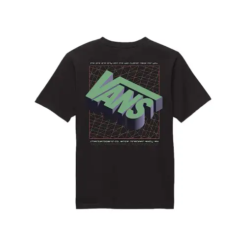 Vans T Shirts Men's Black Crew Neck Moderate Straight Fit
