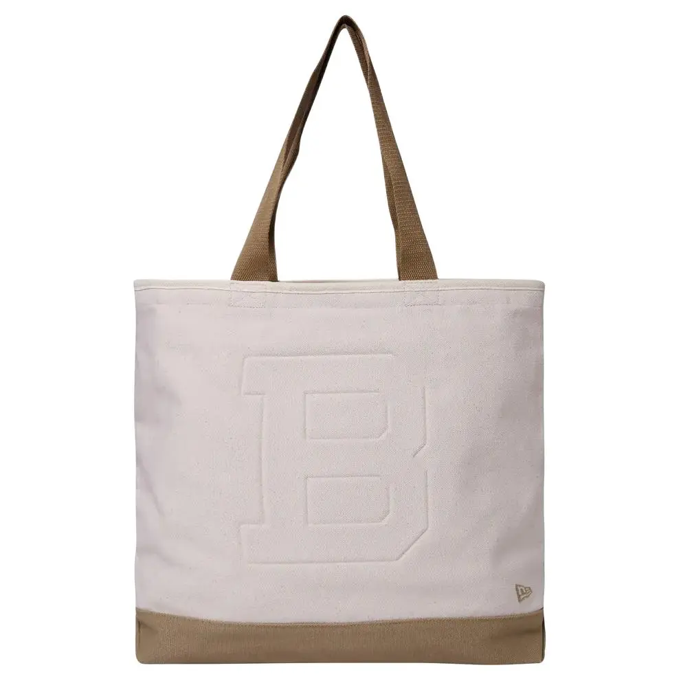 New Era Cotton Fabric Tote Bag, Shopping Bag, Shoulder Bag, Handbag Unisex Ivory