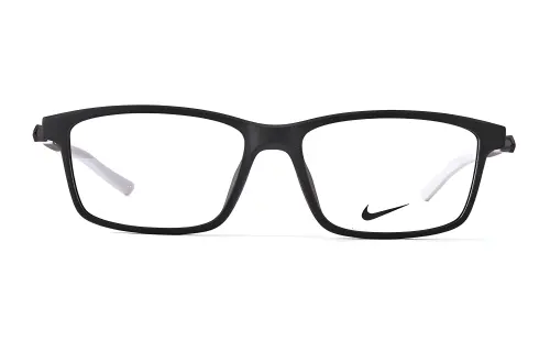 Nike Alloy Acetate Plastic Square Eyeglass Frames Unisex Black