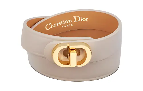 DIOR Cow Leather Wristbands Women's Gray